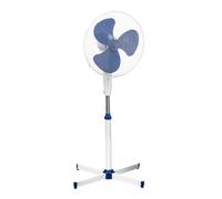 Orsina White & Blue Floor Standing Fan, Height Adjustable With Oscillating Head And 3 Speeds, Wide-Angle Airflow