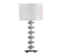 Premier Housewares Bobble White Fabric Shade Lamp