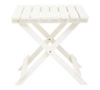 Orsina White Folding Table Small Folding Table, Easy To Clean Wooden Folding Table, Space-Saver Fold-Out Table