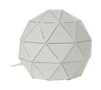 Orsina White Geometric Table Lamp, Durable Iron Table Lamp With Clean Finish, Compact White Table Light