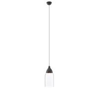 Orsina White Glass & Iron Pendant Light, Adjustable Scandi Ceiling Light with Glass Shade, Slim Modern Pendant in Grey Orsina Grey