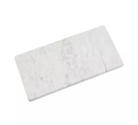 Maison by Premier White Marble Rectangular Chopping Or Serving Board, Durable Natural Stone Board For Kitchen Use
