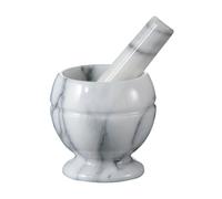 Orsina White Marble Small Mortar & Pestle Set, Durable Non-Porous Marble Grinder, Ideal for Crushing Orsina White