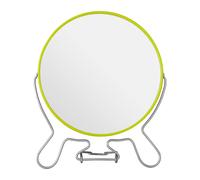 Lime Green Metal Shaving Mirror With Double Magnification