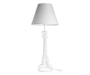 Orsina White Silhouette Table Lamp, Metal Wire Base With Elegant Contour Design, Soft Fabric Shade For Living Room