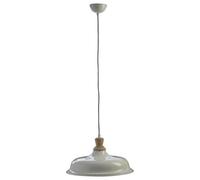 Orsina White Small Pendant Light, Adjustable Ceiling Light With Wood Holder, Iron Hanging Lamp For Dining Room