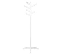 Orsina White Steel & Abs Coat Stand, Modern 8-Hook Design With Rotatable Arms, Sturdy And Lightweight
