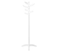 Orsina White Steel & ABS Coat Stand, Modern 8-Hook Design with Rotatable Arms, Sturdy & Lightweight Orsina White