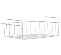 Orsina White Under Shelf Large Storage Basket, Space-Saving Metal Organizer For Kitchen Or Pantry Shelves, Wire Orsina White