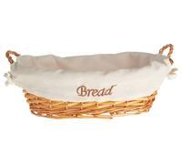 Orsina Willow Small Oblong Wicker Bread Basket With Cream Inner in Brown Orsina Brown