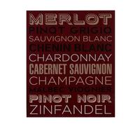 Premier Housewares Wine List Wall Plaque - Red