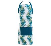 Orsina Winter Palm Apron, Tropical-Inspired Palm Leaf Print With Adjustable Neck Strap, Shields Clothing From in Blue Orsina Blue