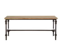 Orsina Wood Top Coffee Table, Industrial Style Coffee Table, Rectangular Coffee Table, Wood Top Metal Coffee Table