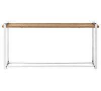 Orsina Wooden Surface Console Table, Hallway Table, Stainless Steel Modern Console Table For Bedroom in Natural Orsina Natural