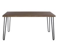 Orsina Wooden Top Borough Dining Table, Sleek Hairpin Legs Dining Table, Spacious Contemporary Table For Dining Room in Natural Orsina Natural