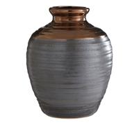 Orsina Zamak Large Barrel Vase in Grey Orsina Grey