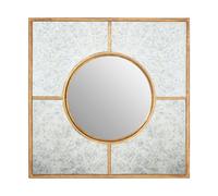 Premier Housewares Wall Mirror Zariah – Art Deco Gold Finish