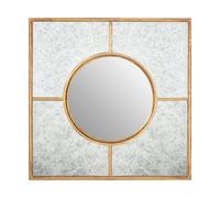 Orsina Zariah Gold Finish Art Deco Wall Mirror Orsina Gold