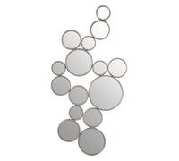 Orsina Zariah Large Silver Multi Circle Wall Mirror Orsina Silver