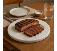 Interiors by PH Interiors by Premier Ziarat Sunny Round Chopping Board, Non-Slip, Easy to Clean, White