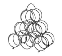 Premier Housewares Wine Rack Orsina Zuko – 6-Bottle Triangular – Chrome