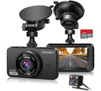 ORSKEY Dual Dash Cam Front & Rear 1080P 170 Wide, Sony Sensor, SD Card Included, Loop Recording & G-Sensor
