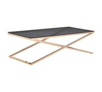 orson smoked glass top coffee table with gold steel frame
