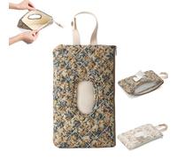 ortable Mommy Bag for Stroller, Floral Quilted Baby Wipe Holder & Diaper Pouch, Refillable Cotton Wipes Pouch with Adjustable Lanyard for Travel & Daily Use (B)