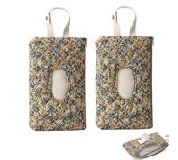 ortable Mommy Bag for Stroller, Floral Quilted Baby Wipe Holder & Diaper Pouch, Refillable Cotton Wipes Pouch with Adjustable Lanyard for Travel & Daily Use (B2)