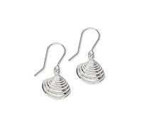 ORTAK 925 Sterling Silver Handmade Drop Earrings | Venus Shells Inspired Design | High Polished | Coastal Collection | Fine jewellery | Made In Orkney Islands, UK
