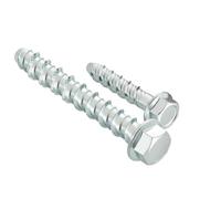 ORTAVA Concrete Screws Hex Head M6 x 60, 20 Pack, Galvanised with Washer for Masonry, Concrete, Architecture, Industry