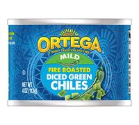 Ortega Fire Roasted Diced Green Chiles, Mild, 4 oz