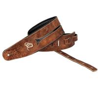 Ortega Guitars Adjustable Bass Strap - Acoustic Bass, Electric Bass - Genuine Leather, Chestnut Tree (OSBS-1)