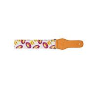 Ortega Guitars Adjustable Guitar Strap - Acoustic Guitar / Bass, Electric Guitar / Bass - Creative Series - Cotton, 70's Plants (OCS-530)