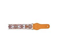 Ortega Guitars Adjustable Guitar Strap - Acoustic Guitar / Bass, Electric Guitar / Bass - Creative Series - Cotton, Classic White (OCS-540)