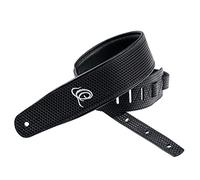 Ortega Guitars Adjustable Guitar Strap - Acoustic Guitar / Bass, Electric Guitar / Bass - Custom Series - Genuine Leather, Black Braid (OSCU-4)