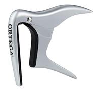 Ortega Guitars Capo Instrument Accessory - Flat - For Ukulele, Banjo, Mandolin - Aluminum Alloy, Chrome (OCAPOUKE-CR)