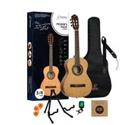 Ortega Guitars Classical Guitar Beginners’ Set - Picker’s Pack - Incl. Gigbag, Tuner, Picks, Strap, Strings, Stand - Spruce, Catalpa, Natural (RPPC34)