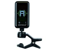 Ortega Guitars Clip On Tuner - for Guitar, Bass, Ukulele, Violin - Black (OET-BK)