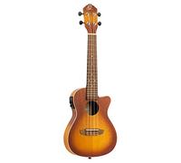 Ortega Guitars Concert Ukulele Electro-Acoustic - Earth Series - with Cutaway - Okoume, Brown (RUDAWN-CE)