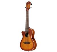Ortega Guitars Concert Ukulele Lefthanded - Electro-Acoustic - Earth Series - with Cutaway - Okoume, Brown (RUDAWN-CE-L)