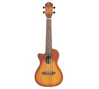 Ortega Guitars Concert Ukulele Lefthanded - Electro-Acoustic - Earth Series - with Cutaway - Okoume, Brown (RUDAWN-CE-L)