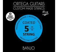 Ortega Guitars Custom Made Strings - Pro - Banjo - 5 Strings / Loop ends - Phosphor Bronze Coated (BJP-5)