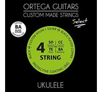 Ortega Guitars Custom Made Strings - Select - Baritone Ukulele - Black Nylon (UKSBK-BA)