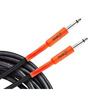 Ortega Guitars Economy Series Cable - Instrument Cable - Length 3 m - Straight and Straight - Nylon, Black and Orange (OECIS-10)