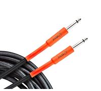 Ortega Guitars Economy Series Cable - Instrument Cable - Length 9 m - Straight and Straight - Nylon, Black and Orange (OECIS-30)