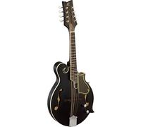 Ortega RMFE40SBK F-Style Series Mandolin Black Electro-Acoustic with Gig Bag
