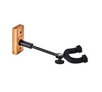 Ortega Guitars Guitar Hanger Accessories - Wall Mount with Adjustable Angle for Guitar - Wood, Dark Brown (OGHAD-1WN)