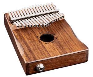 Ortega Guitars Kalimba C-Major Electroacoustic - Percussion Series - Thumb Piano with 17 Keys - With Pickup - Including Accessories - Acacia, Natural (OKB1E)