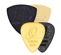 Ortega Guitars Leather & Felt Pick Assortmant - Ukulele & Nylon Guitars - 4 Piece Pack - 2 Felt & 2 Leather (OGP-VP1)